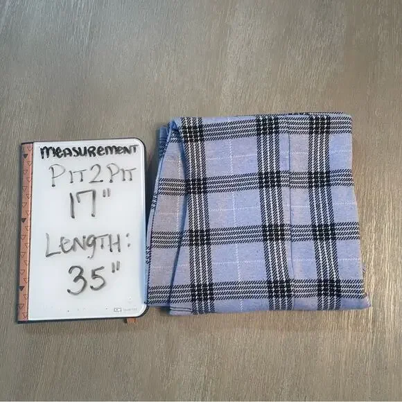 Popular Basic blue plaid 90s Y2K Clueless womens dress Size XL preppy academia - Picture 11 of 11